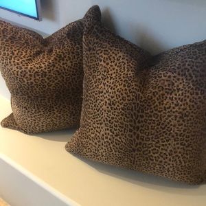 BeautifulLeopard Print pillows. Feather/down 22x22